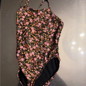 Jolyn Clothing Floral Swimsuit with Black Base